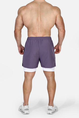 Men's 2-In-1 Active 5" Training Shorts 2.0 - Dark Plum