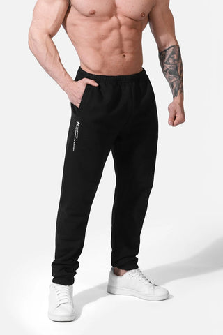 French Terry Athletic Joggers - Black