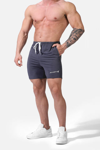 Agile Plus 6.5'' Bodybuilding Shorts w Zipper Pockets - Gray