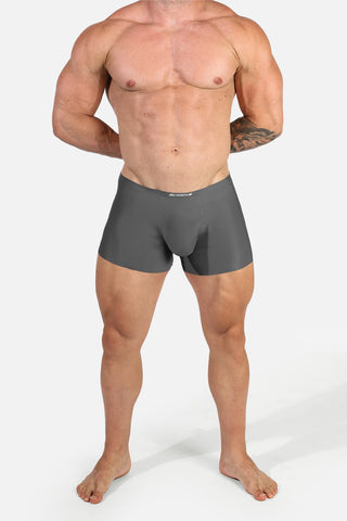 Men's Seamless Muscle-Fit Boxers 2-Pack - Black & Gray