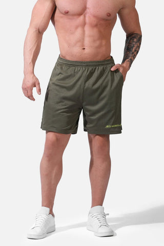 Jersey Mesh 7.5" Gym Shorts - Olive