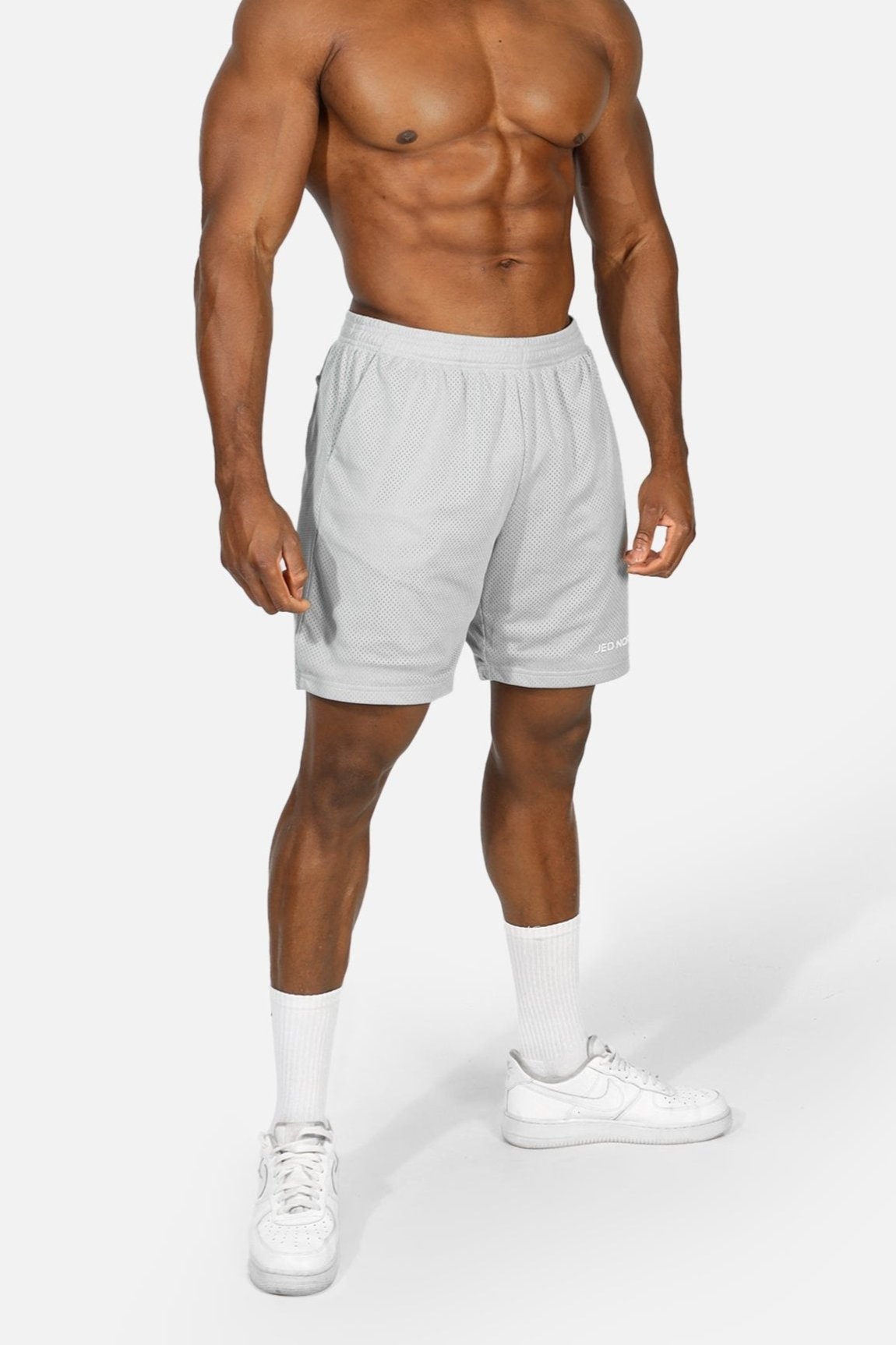 Jersey Mesh 7.5" Gym Shorts - Polar Silver