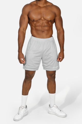 Jersey Mesh 7.5" Gym Shorts - Polar Silver