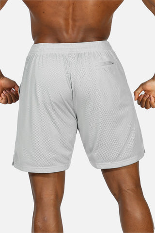 Jersey Mesh 7.5" Gym Shorts - Polar Silver