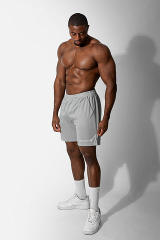 Jersey Mesh 7.5" Gym Shorts - Polar Silver