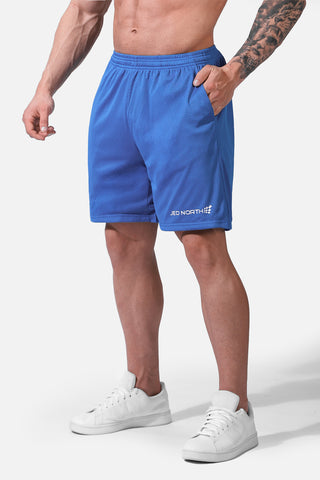 Men's Performance Jersey Mesh 7.5" Gym Shorts - Blue