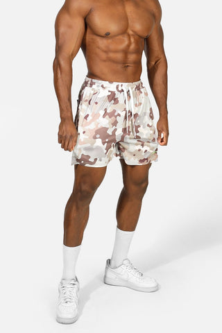 Men's Fast-Dry 5" Training Shorts - Khaki Camo