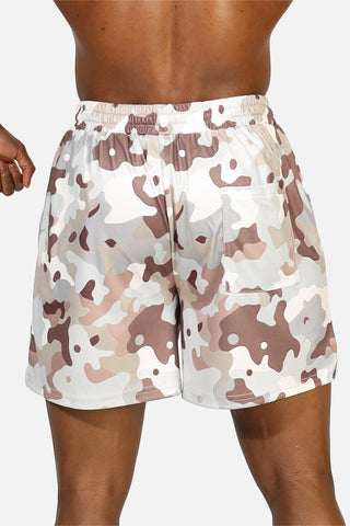 Men's Fast-Dry 5" Training Shorts - Khaki Camo