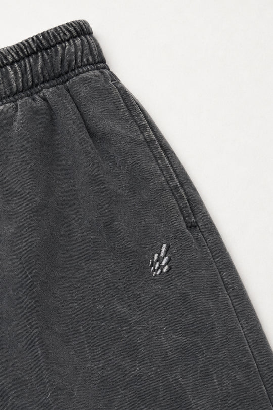 Loose Fit Comfort Joggers - Washed Black