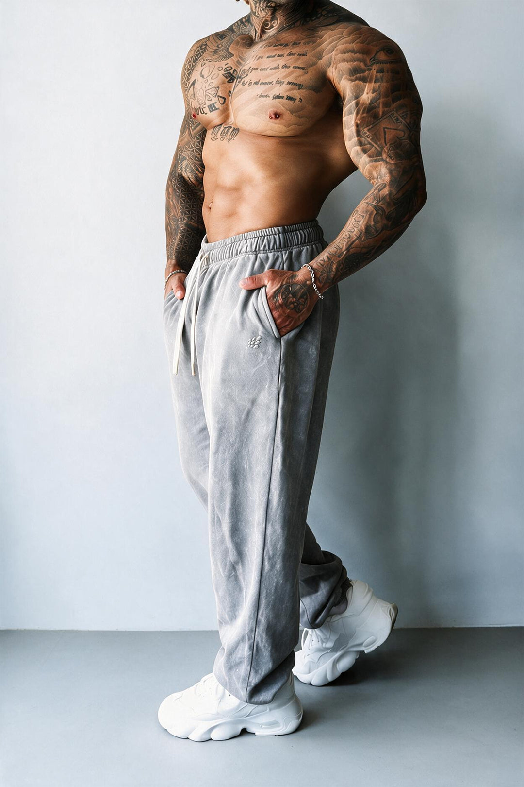 Loose Fit Comfort Joggers - Washed Gray
