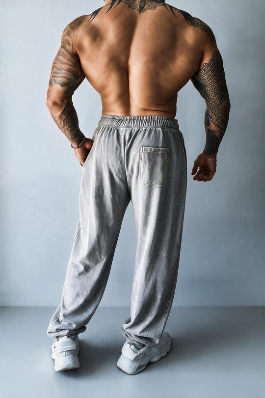 Loose Fit Comfort Joggers - Washed Gray