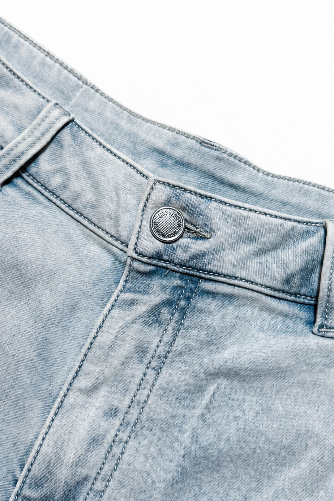 Baggy Fit Denim Shorts - Blue