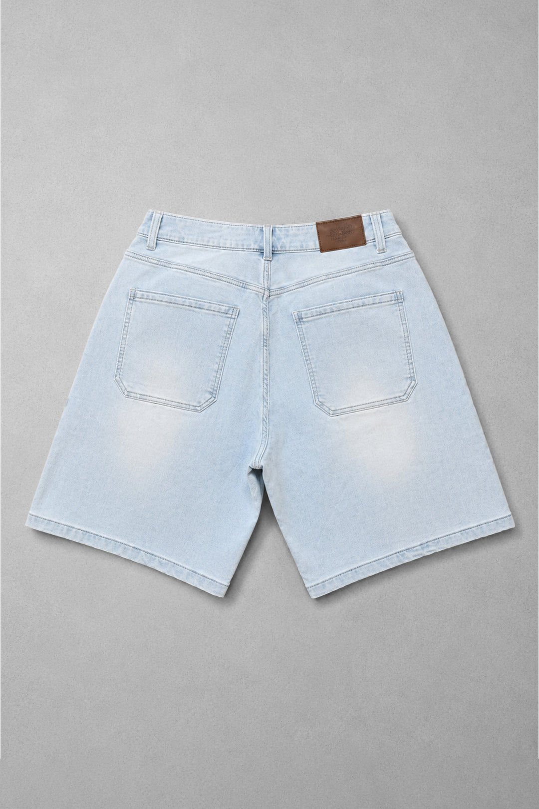 Baggy Fit Denim Shorts - Blue