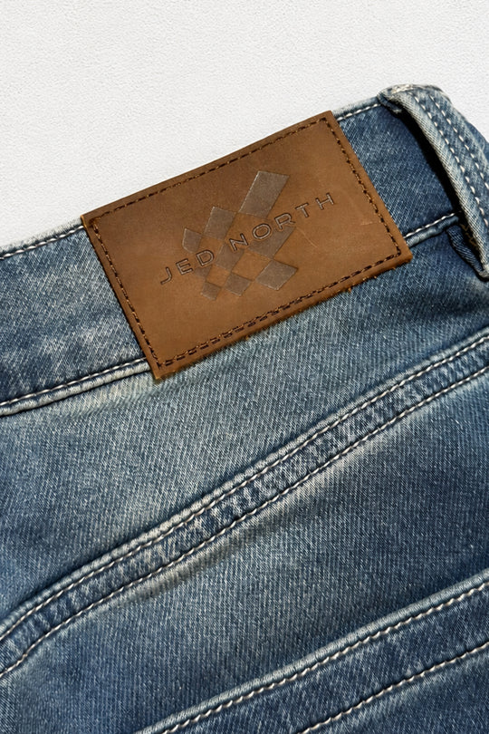 Baggy Fit Denim Shorts - Dark Blue