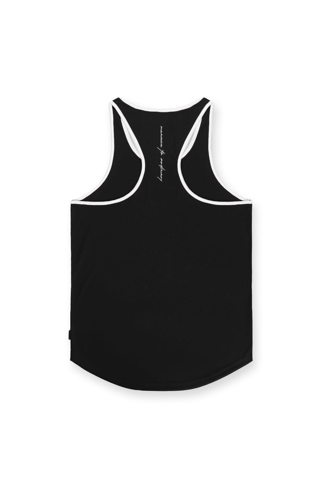 Fast-Dry Bodybuilding Workout Stringer - Black w/ White