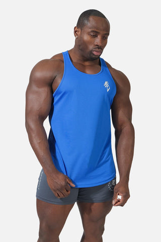 Dri-Fit Bodybuilding Workout Stringer - Blue Logo