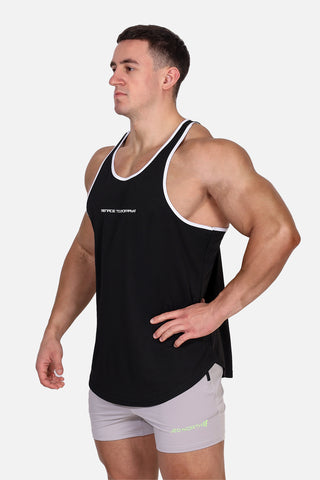 Fast-Dry Bodybuilding Workout Stringer - Black & White