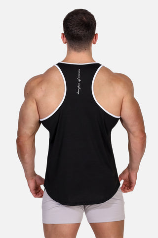 Fast-Dry Bodybuilding Workout Stringer - Black & White