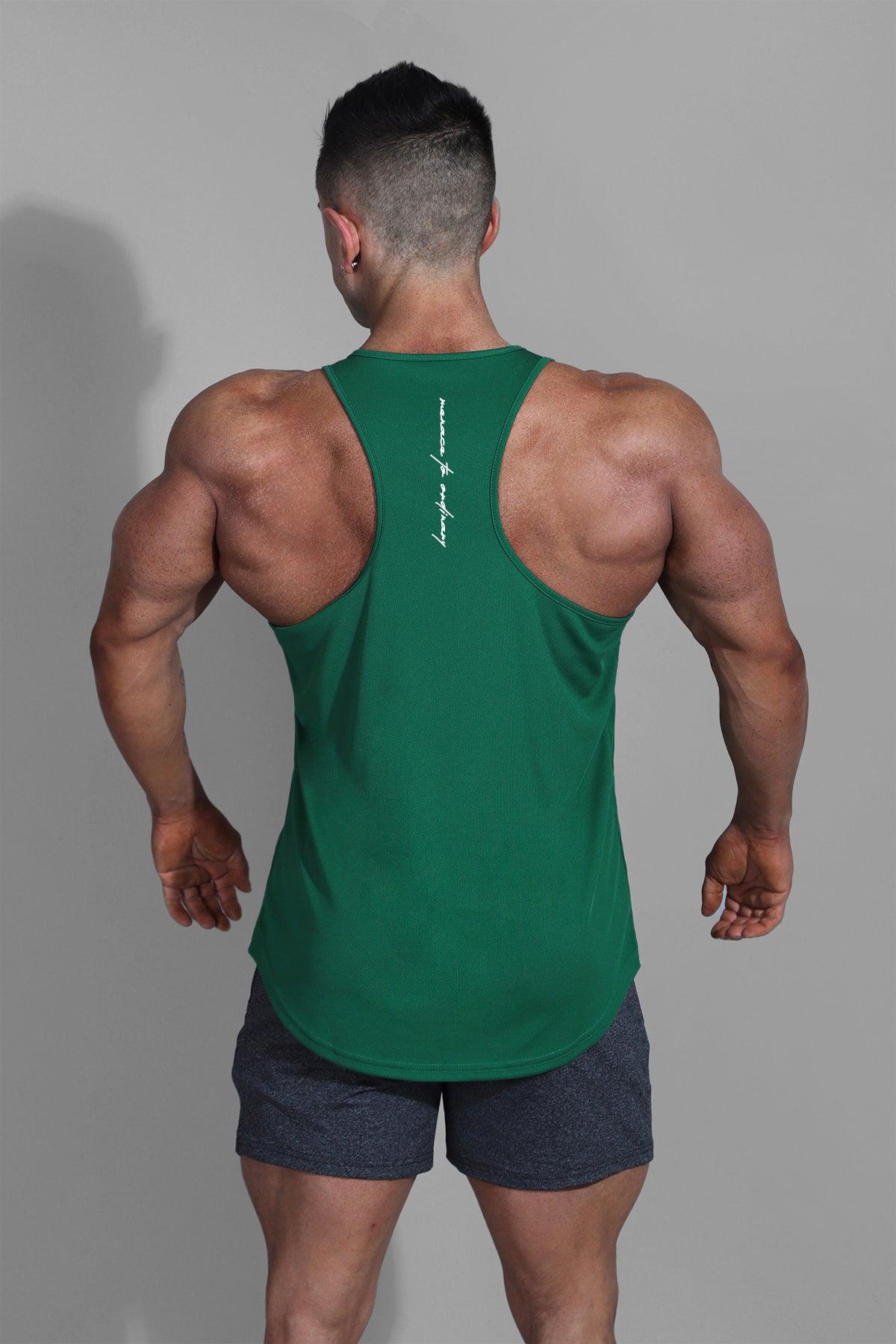 Fast-Dry Bodybuilding Workout Stringer - Emerald – Jed North