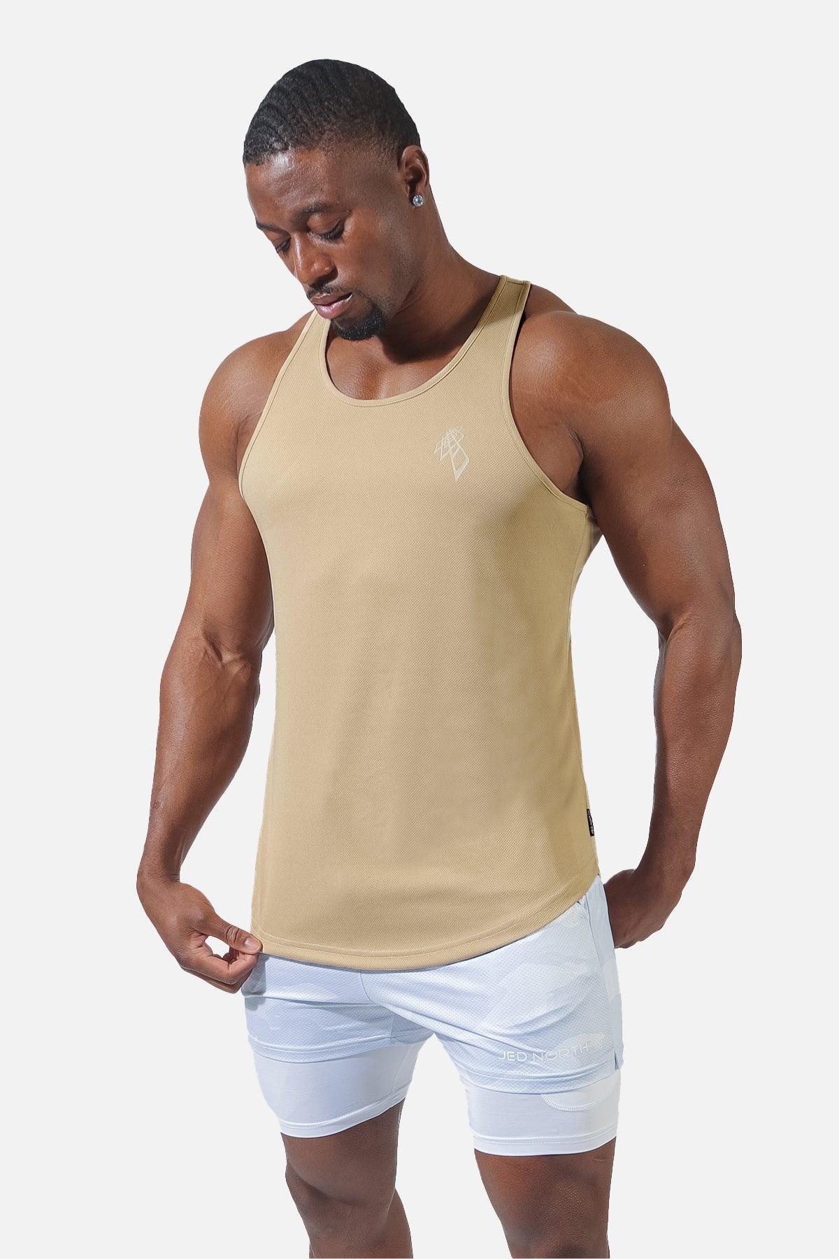 Dri-Fit Bodybuilding Workout Stringer - Khaki