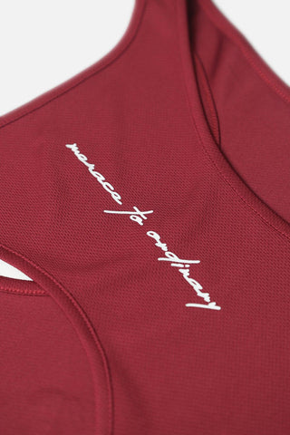 Dri-Fit Bodybuilding Workout Stringer - Maroon Logo