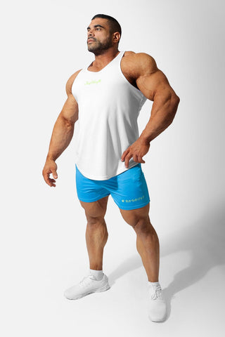 Dri-Fit Bodybuilding Workout Stringer - White Neon