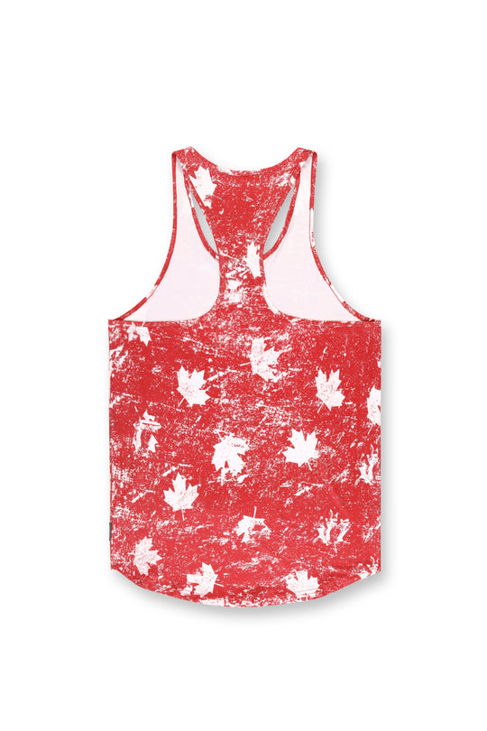 Graphic Muscle Stringer - Red Maple Leaf