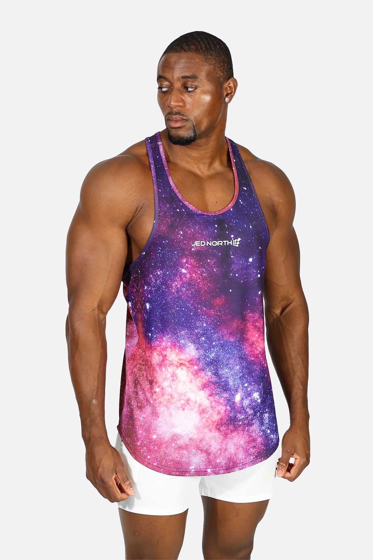 Graphic Muscle Stringer - Purple Galaxy