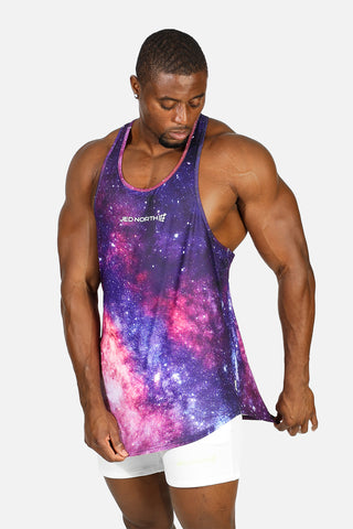 Graphic Muscle Stringer - Purple Galaxy