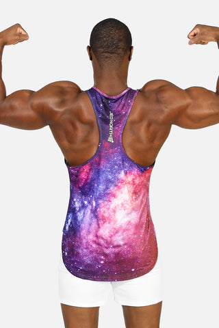 Graphic Muscle Stringer - Purple Galaxy