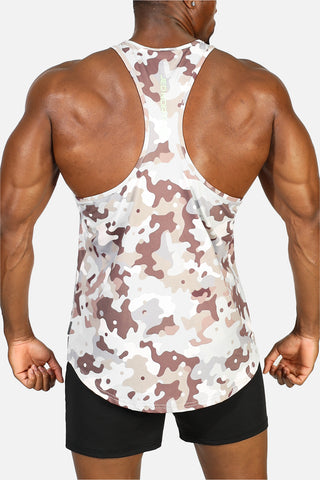 Graphic Muscle Stringer - Khaki Camo