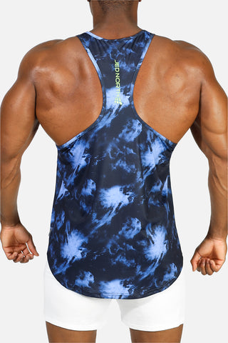 Graphic Muscle Stringer - Abstract Blue