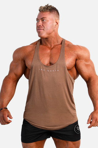 Classic Bodybuilding Racerback Stringer - Walnut Brown