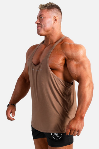 Classic Bodybuilding Racerback Stringer - Walnut Brown