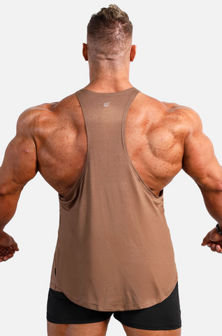 Classic Bodybuilding Racerback Stringer - Walnut Brown