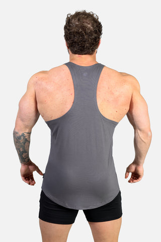 Classic Bodybuilding Racerback Stringer - Steel Gray