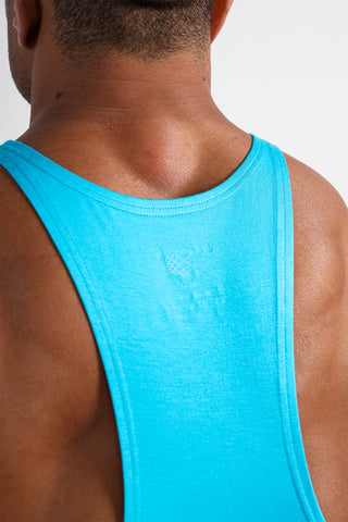 Classic Bodybuilding Racerback Stringer - Sky Blue