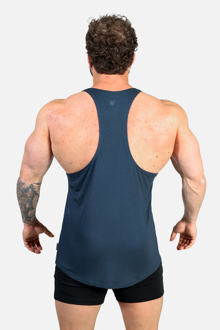 Classic Bodybuilding Racerback Stringer - Navy