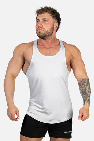 Classic Bodybuilding Racerback Stringer - White