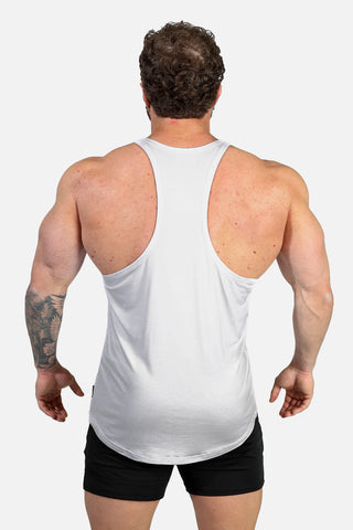 Classic Bodybuilding Racerback Stringer - White