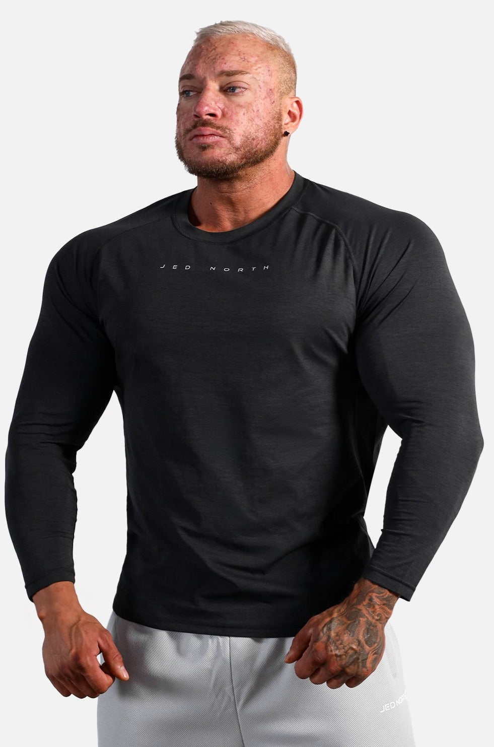 Long Sleeve Activewear Training Tee - Black – Jed North