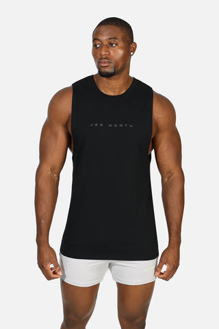 Apollo Men's Sleeveless Training Tee - Obsidian Black