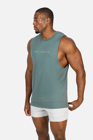 Apollo Men's Sleeveless Training Tee - Stone Blue