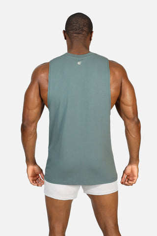 Apollo Men's Sleeveless Training Tee - Stone Blue