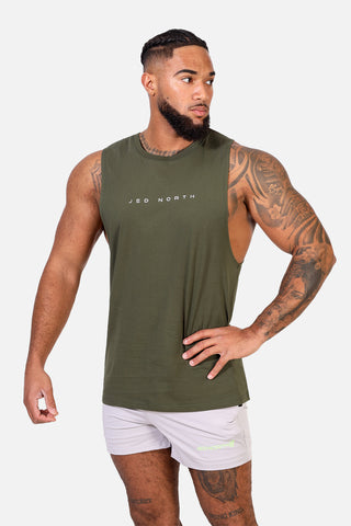 Apollo Men's Sleeveless Training Tee - Olive