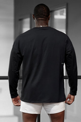 Energy Oversized Long Sleeve T-Shirt 2.0 - Obsidian Black