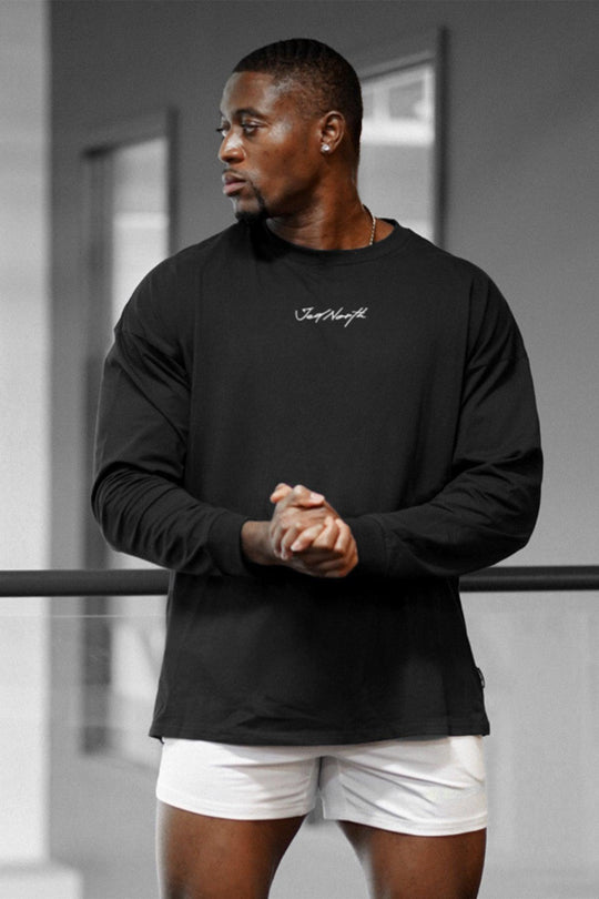 Energy Oversized Long Sleeve T-Shirt 2.0 - Obsidian Black