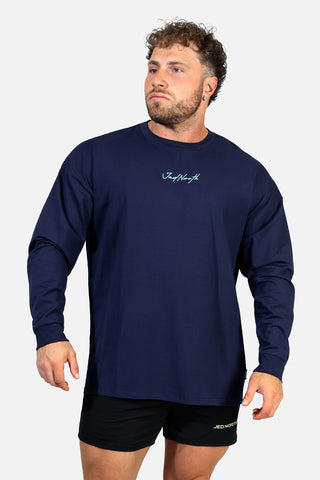 Energy Oversized Long Sleeve T-Shirt 2.0 - Midnight Blue