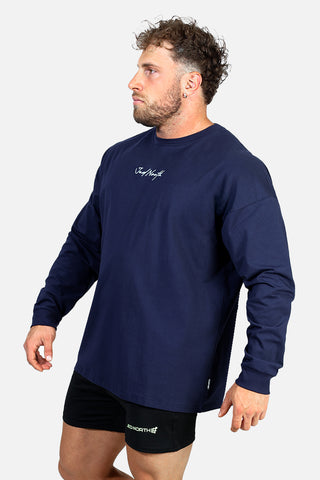 Energy Oversized Long Sleeve T-Shirt 2.0 - Midnight Blue