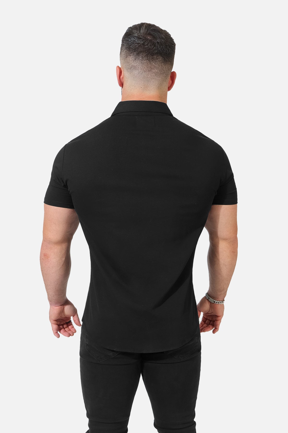 Button-up Muscle T-Shirt - Black – Jed North